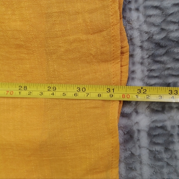 Naïf Boho Cold Shoulder Dress Sz M/L Yellow Crepe Knee Length Scoop Neck Island - Picture 5 of 8